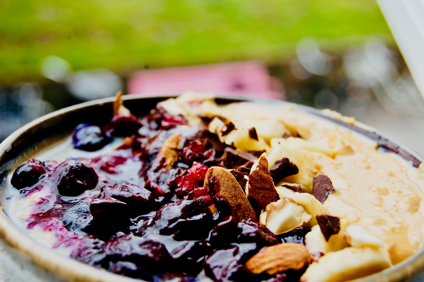 Warm Up with this Blueberry Porridge with Raw Cacao Nibs